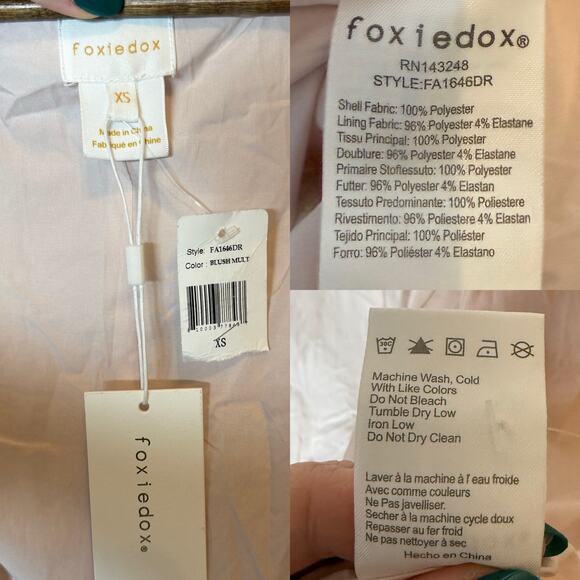 foxiedox Tweed Puff-Sleeve Sheath Dress size XS - Picture 6 of 7